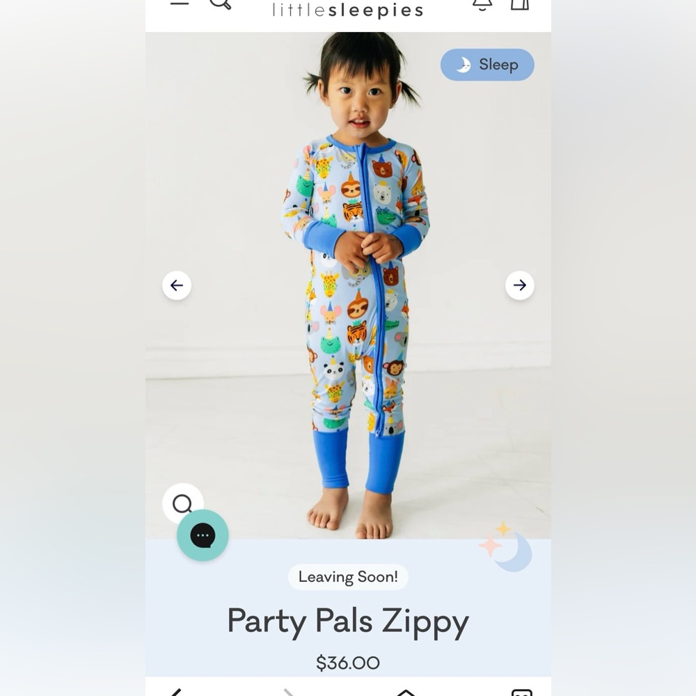 Little Sleepies Animal Print Kids One Piece Pajama